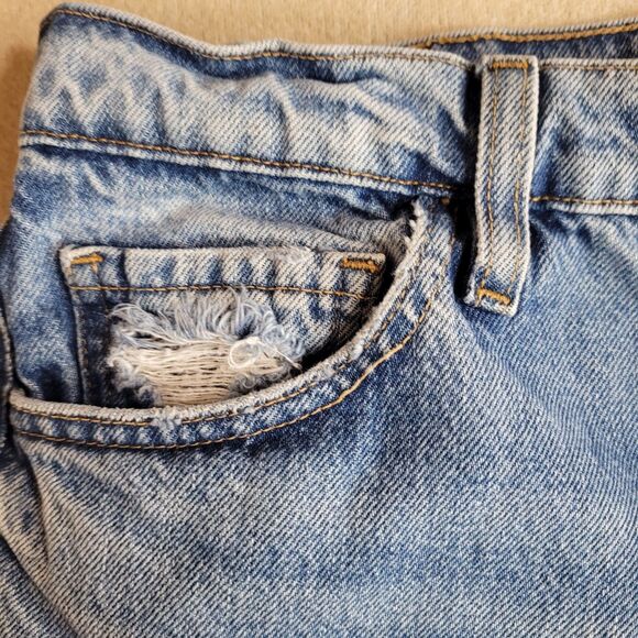 FRAME Jeans Le Slouch Biodegradable Size 24 Blue Straight Leg Button Fly 29x28.5 - Picture 11 of 13